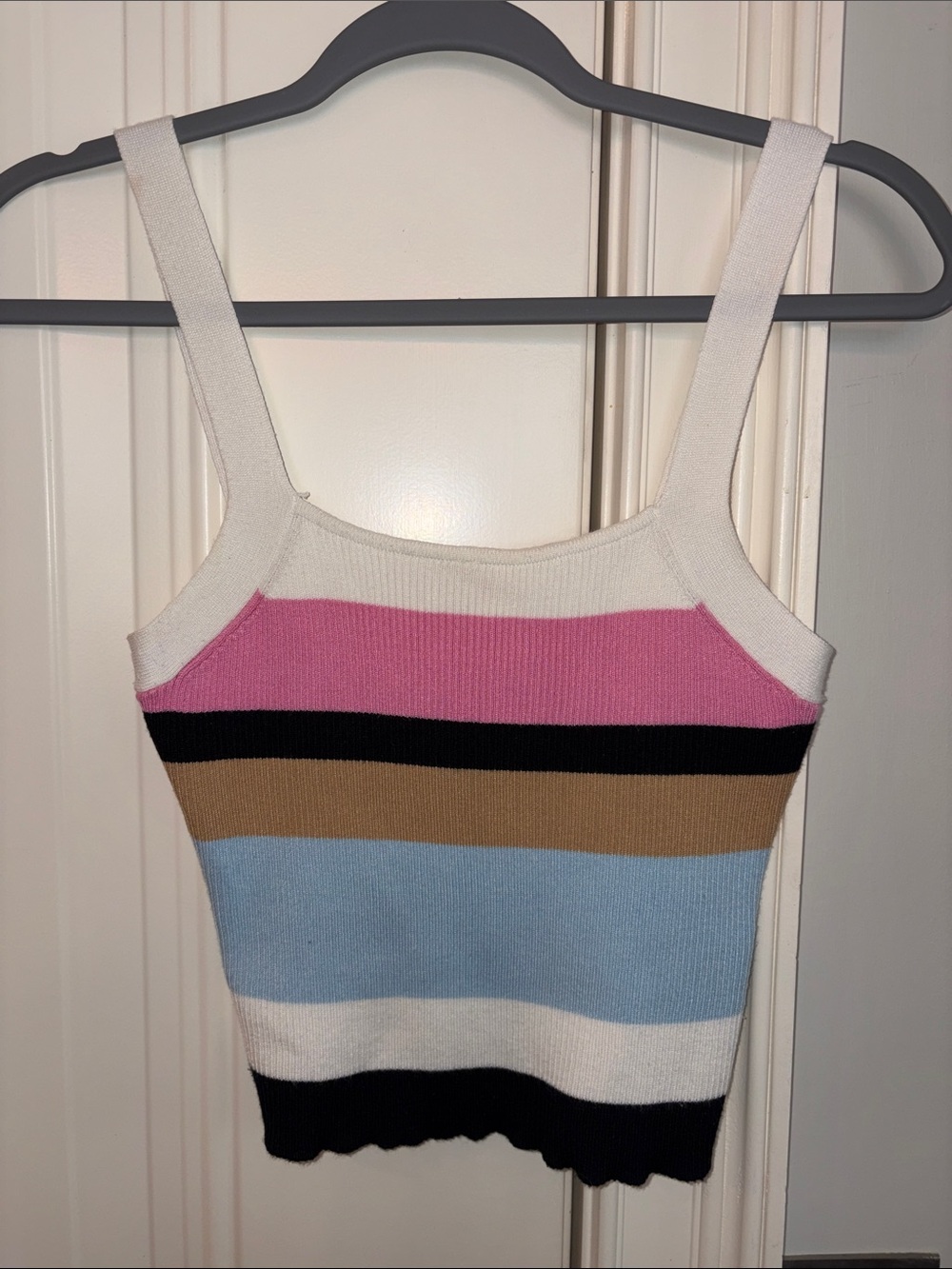 Z Supply Striped Knit Tank Top - White, Pink, Black, Tan, Light Blue